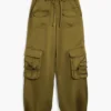 Pantaloni cargo in raso