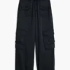 Pantaloni cargo in raso
