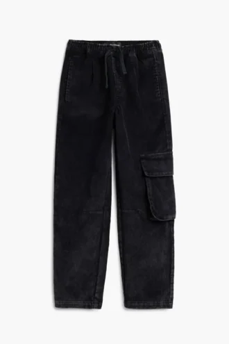 Pantaloni cargo in velluto a coste