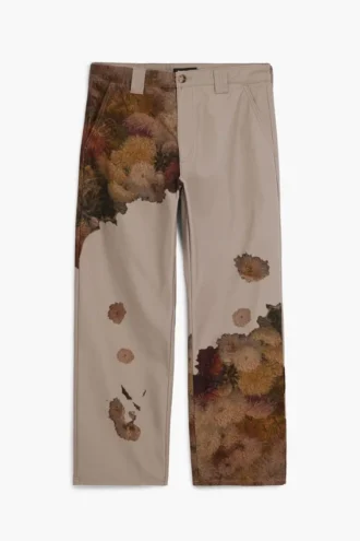 Pantaloni con stampa floreale