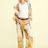 Pantaloni con stampa ibrida