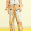 Pantaloni con stampa ibrida