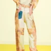 Pantaloni con stampa ibrida