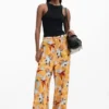 Pantaloni fluidi a fiori