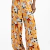 Pantaloni fluidi a fiori