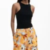 Pantaloni fluidi a fiori