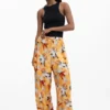 Pantaloni fluidi a fiori