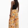 Pantaloni fluidi a fiori