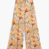 Pantaloni fluidi a fiori