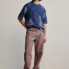 Pantaloni in denim a tinta unita