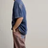 Pantaloni in denim a tinta unita
