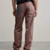 Pantaloni in denim a tinta unita