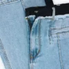Pantaloni in denim bicolore