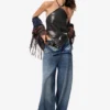 Pantaloni in denim con doppia cintura Masha Popova