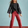 Pantaloni in denim effetto lavato