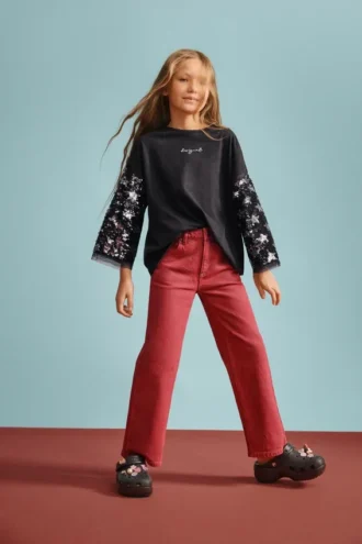 Pantaloni in denim effetto lavato