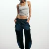 Pantaloni in denim Patchwork