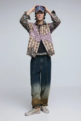 Pantaloni in denim sfumato