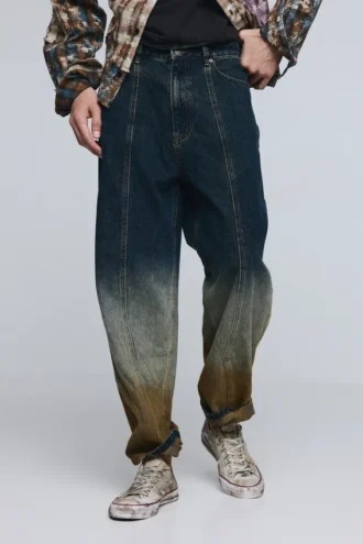 Pantaloni in denim sfumato