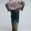 Pantaloni in denim sfumato