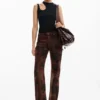 Pantaloni in denim stampato
