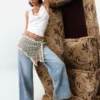 Pantaloni in denim stampato