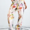Pantaloni in denim stampato