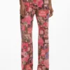 Pantaloni in denim stampato