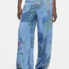 Pantaloni in denim stampato