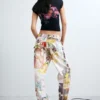Pantaloni in denim stampato