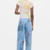 Pantaloni in denim stampato
