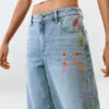 Pantaloni in denim stampato