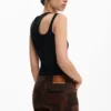 Pantaloni in denim stampato