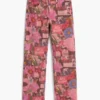 Pantaloni in denim stampato