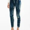 Pantaloni in denim tie-dye