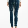 Pantaloni in denim tie-dye