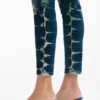 Pantaloni in denim tie-dye