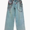 Pantaloni jeans con catene