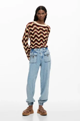 Pantaloni jogger in denim Pantaloni jogger in denim