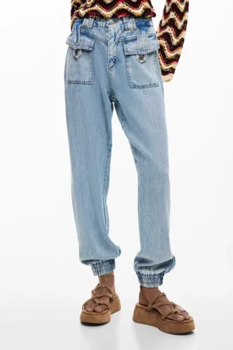 Pantaloni jogger in denim Pantaloni jogger in denim