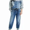 Pantaloni jogger in denim ibrido