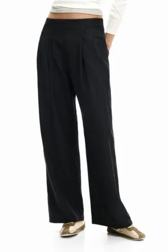 Pantaloni lunghi a pieghe