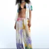 Pantaloni lunghi con stampa floreale
