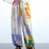 Pantaloni lunghi con stampa floreale