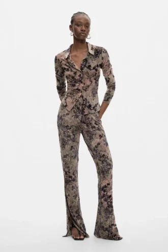 Pantaloni lunghi floccati