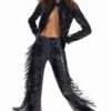Pantaloni lunghi glitterati