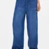 Pantaloni lunghi in denim con elastico