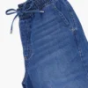 Pantaloni lunghi in denim con elastico