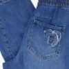 Pantaloni lunghi in denim con elastico