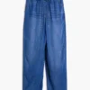 Pantaloni lunghi in denim con elastico